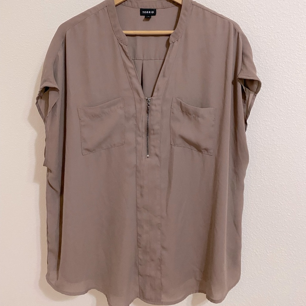 Torrid - ZIP FRONT DOLMAN BLOUSE